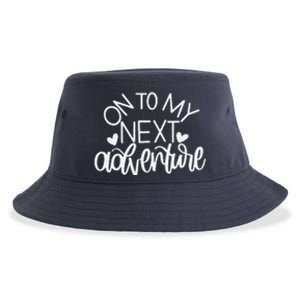 On To My Next Funny Adventure Summer Funny Sustainable Bucket Hat