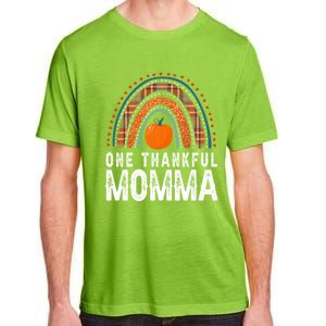 One Thankful Momma Gift Funny Fall Autumn Thanksgiving Cute Gift Adult ChromaSoft Performance T-Shirt