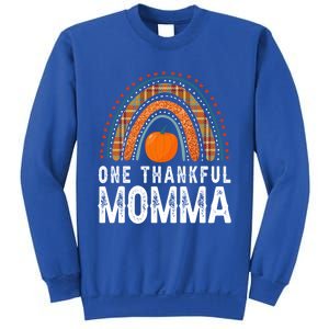 One Thankful Momma Gift Funny Fall Autumn Thanksgiving Cute Gift Sweatshirt