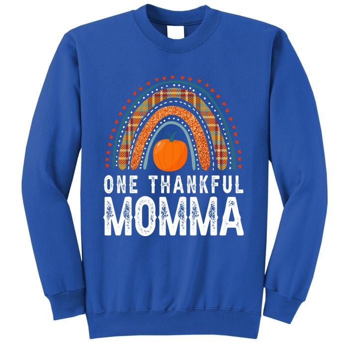 One Thankful Momma Gift Funny Fall Autumn Thanksgiving Cute Gift Sweatshirt