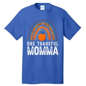 One Thankful Momma Gift Funny Fall Autumn Thanksgiving Cute Gift Tall T-Shirt