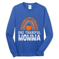 One Thankful Momma Gift Funny Fall Autumn Thanksgiving Cute Gift Tall Long Sleeve T-Shirt