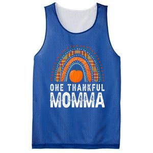 One Thankful Momma Gift Funny Fall Autumn Thanksgiving Cute Gift Mesh Reversible Basketball Jersey Tank