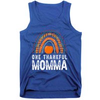 One Thankful Momma Gift Funny Fall Autumn Thanksgiving Cute Gift Tank Top