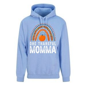 One Thankful Momma Gift Funny Fall Autumn Thanksgiving Cute Gift Unisex Surf Hoodie