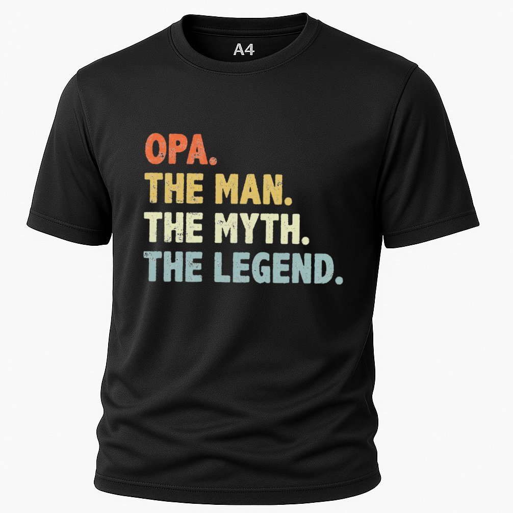 Opa The Man Myth Legend Father’S Day Gift For Grandpa G Dad Cooling Performance Crew T-Shirt