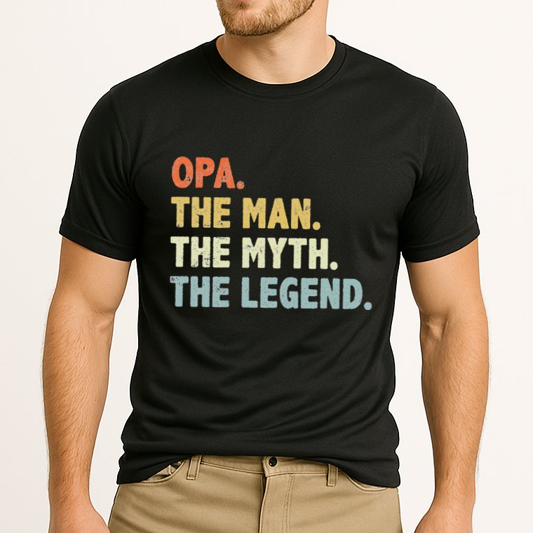 Opa The Man Myth Legend Father’S Day Gift For Grandpa G Dad Cooling Performance Crew T-Shirt