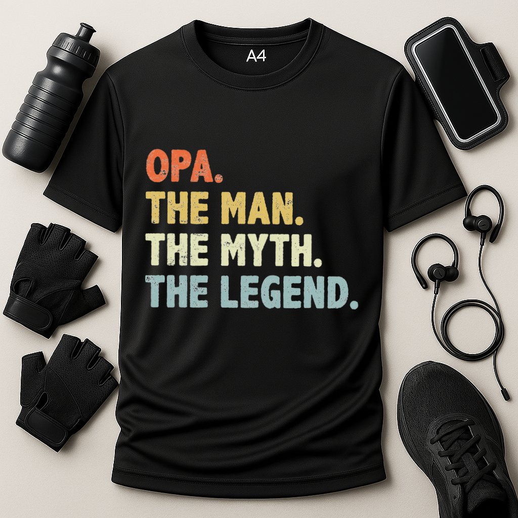 Opa The Man Myth Legend Father’S Day Gift For Grandpa G Dad Cooling Performance Crew T-Shirt