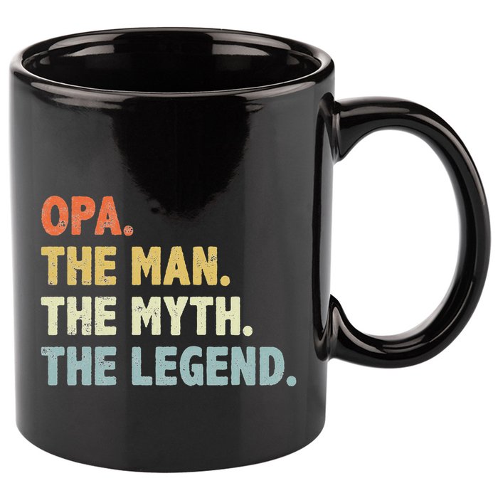 Opa The Man Myth Legend Father’S Day Gift For Grandpa G Dad 11oz C Handle Ceramic Mug