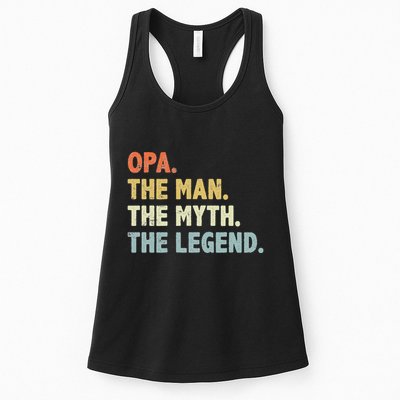 Opa The Man Myth Legend Father’S Day Gift For Grandpa G Dad Womens Tank Top