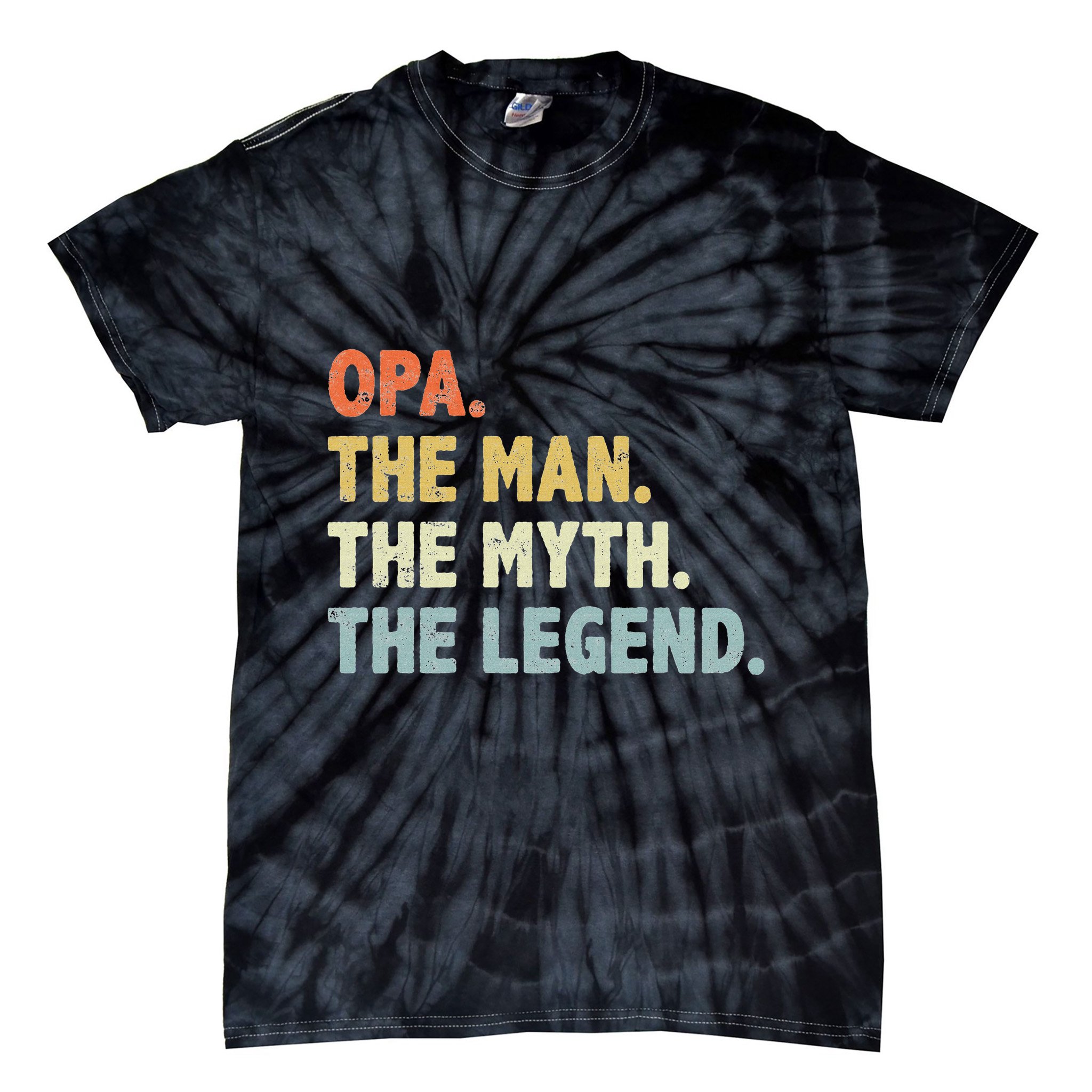 Opa The Man Myth Legend Father’S Day Gift For Grandpa G Dad Tie-Dye T-Shirt
