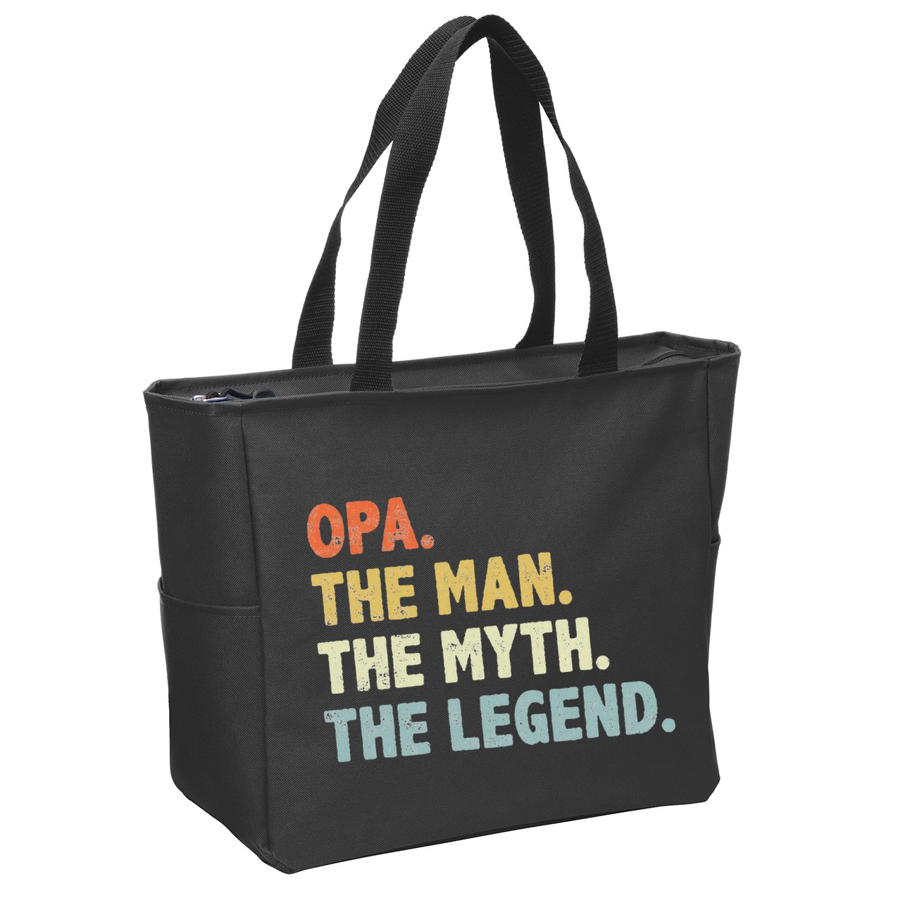 Opa The Man Myth Legend Father’S Day Gift For Grandpa G Dad Zip Tote Bag
