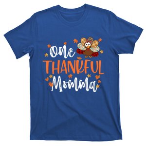 One Thankful Momma Thanksgiving Family Matching Turkey Gift T-Shirt