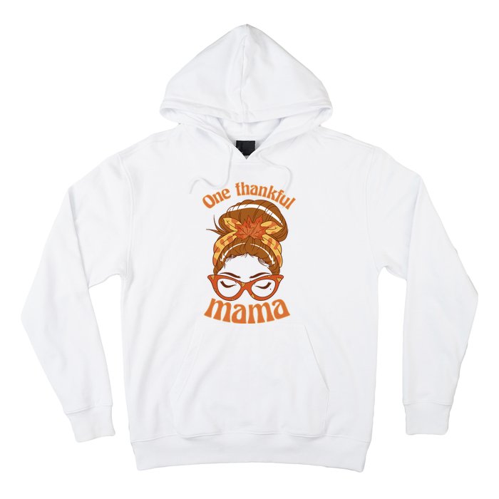 One Thankful Mama Autumn Festive Hair Bun Hoodie