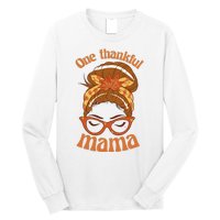 One Thankful Mama Autumn Festive Hair Bun Long Sleeve Shirt