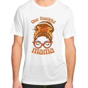 One Thankful Mama Autumn Festive Hair Bun Adult ChromaSoft Performance T-Shirt