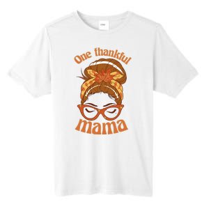 One Thankful Mama Autumn Festive Hair Bun Tall Fusion ChromaSoft Performance T-Shirt