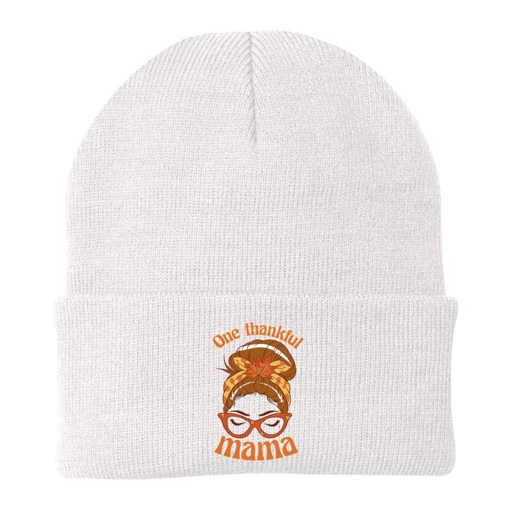 One Thankful Mama Autumn Festive Hair Bun Beanie