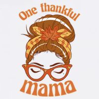 One Thankful Mama Autumn Festive Hair Bun Beanie