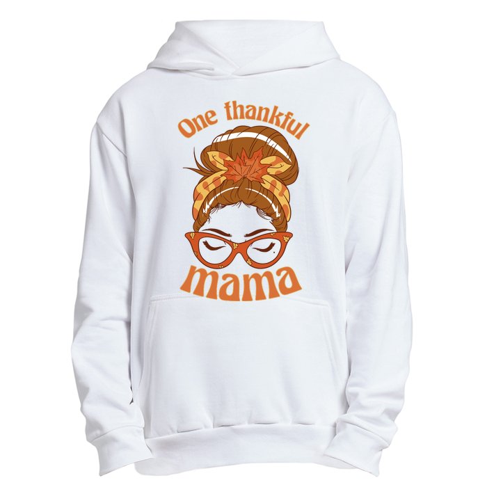 One Thankful Mama Autumn Festive Hair Bun Urban Pullover Hoodie