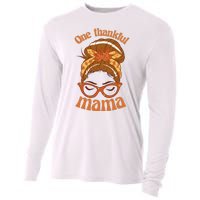 One Thankful Mama Autumn Festive Hair Bun Cooling Performance Long Sleeve Crew