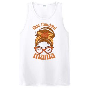 One Thankful Mama Autumn Festive Hair Bun PosiCharge Competitor Tank