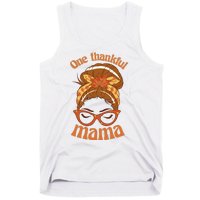 One Thankful Mama Autumn Festive Hair Bun Tank Top