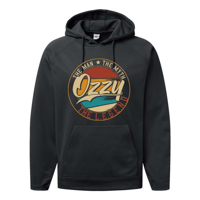 Ozzy The man the myth the legend Performance Fleece Hoodie