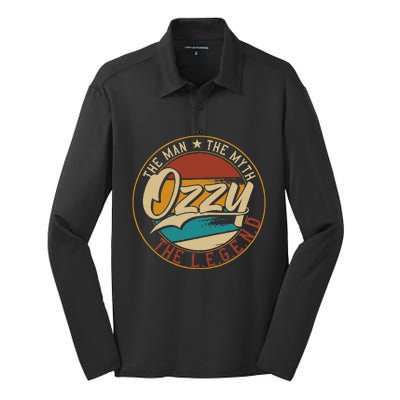 Ozzy The man the myth the legend Silk Touch Performance Long Sleeve Polo