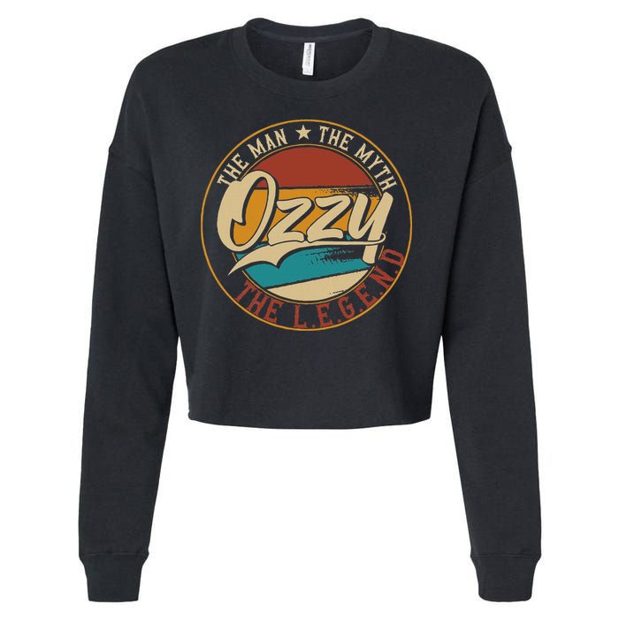 Ozzy The man the myth the legend Cropped Pullover Crew