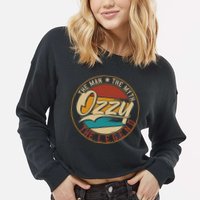 Ozzy The man the myth the legend Cropped Pullover Crew