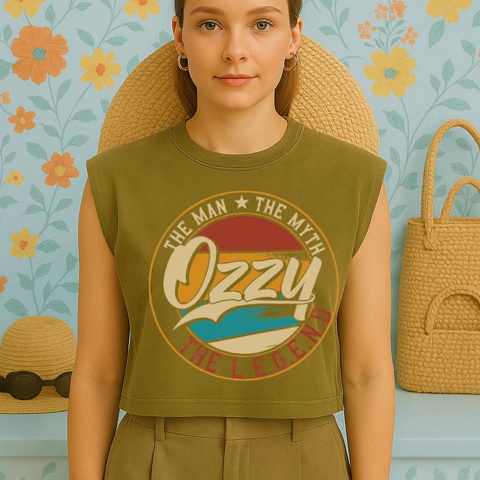 Ozzy The man the myth the legend Garment-Dyed Women's Muscle Tee