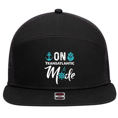 On Transatlantic Mode Transatlanticss Cruise 7 Panel Mesh Trucker Snapback Hat