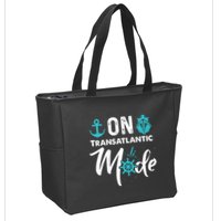 On Transatlantic Mode Transatlanticss Cruise Zip Tote Bag