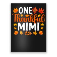 One Thankful Mimi Funny Fall Autumn Thanksgiving Poster