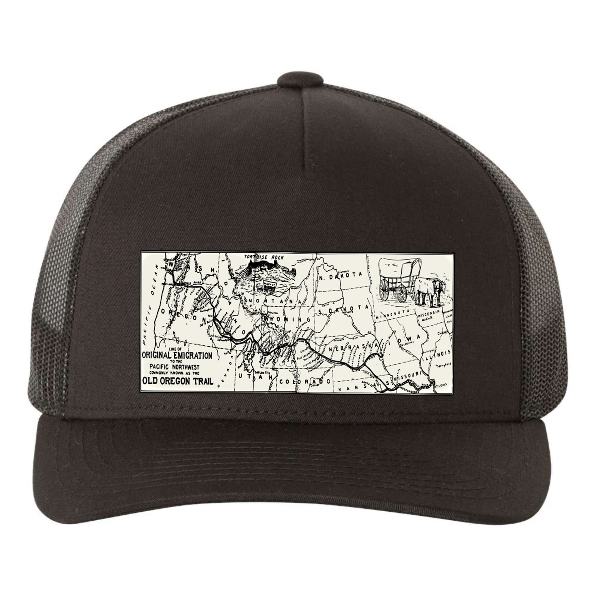 Oregon Trail Map Gift Ox Team Usa Cartography Geography History Meaningful Gift Yupoong Adult 5-Panel Trucker Hat