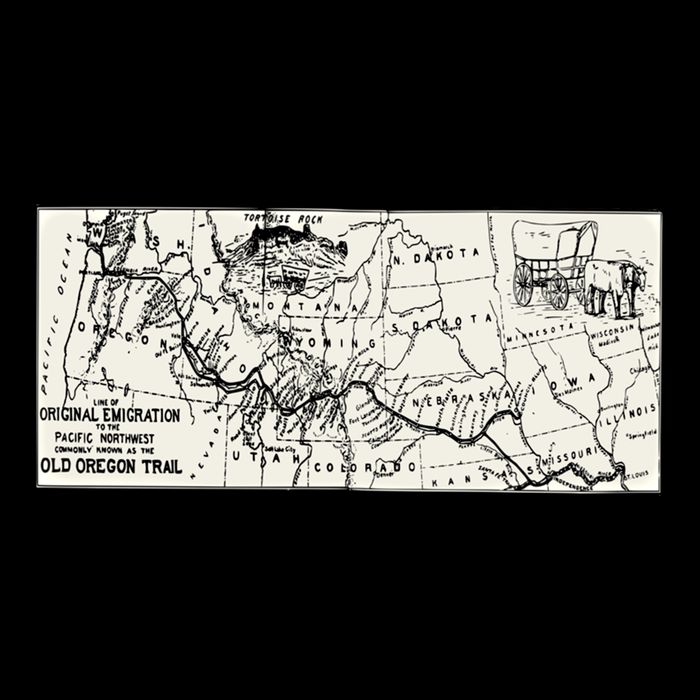 Oregon Trail Map Gift Ox Team Usa Cartography Geography History Meaningful Gift Backpack
