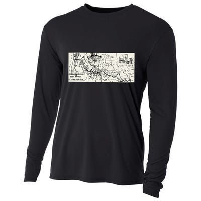 Oregon Trail Map Gift Ox Team Usa Cartography Geography History Meaningful Gift Cooling Performance Long Sleeve Crew