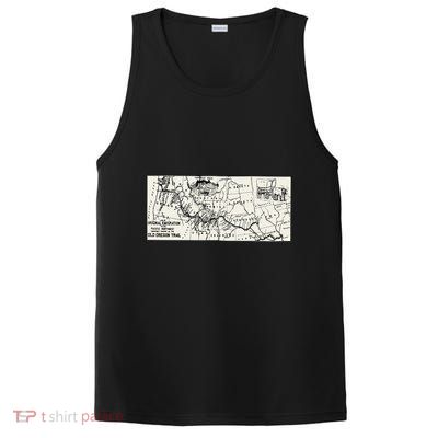 Oregon Trail Map Gift Ox Team Usa Cartography Geography History Meaningful Gift PosiCharge Competitor Tank