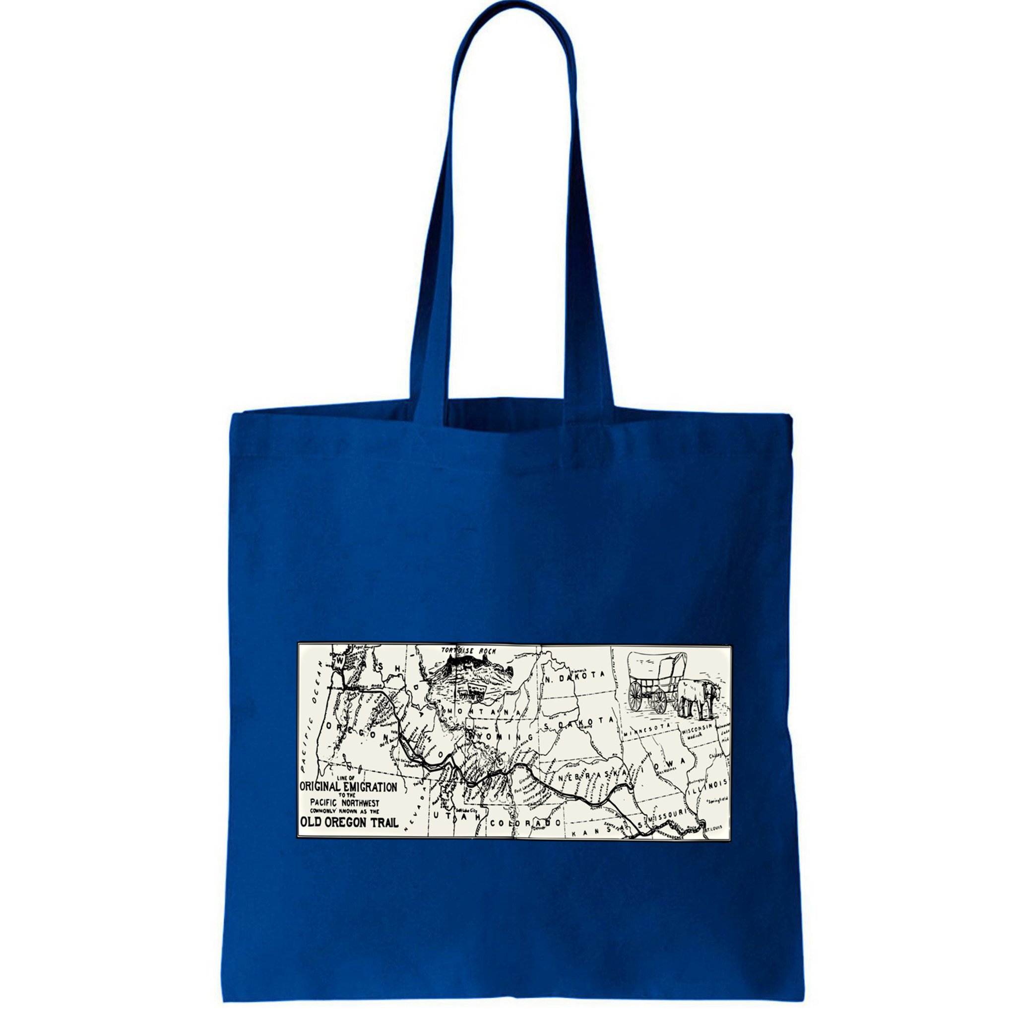 Oregon Trail Map Gift Ox Team Usa Cartography Geography History Meaningful Gift Bag