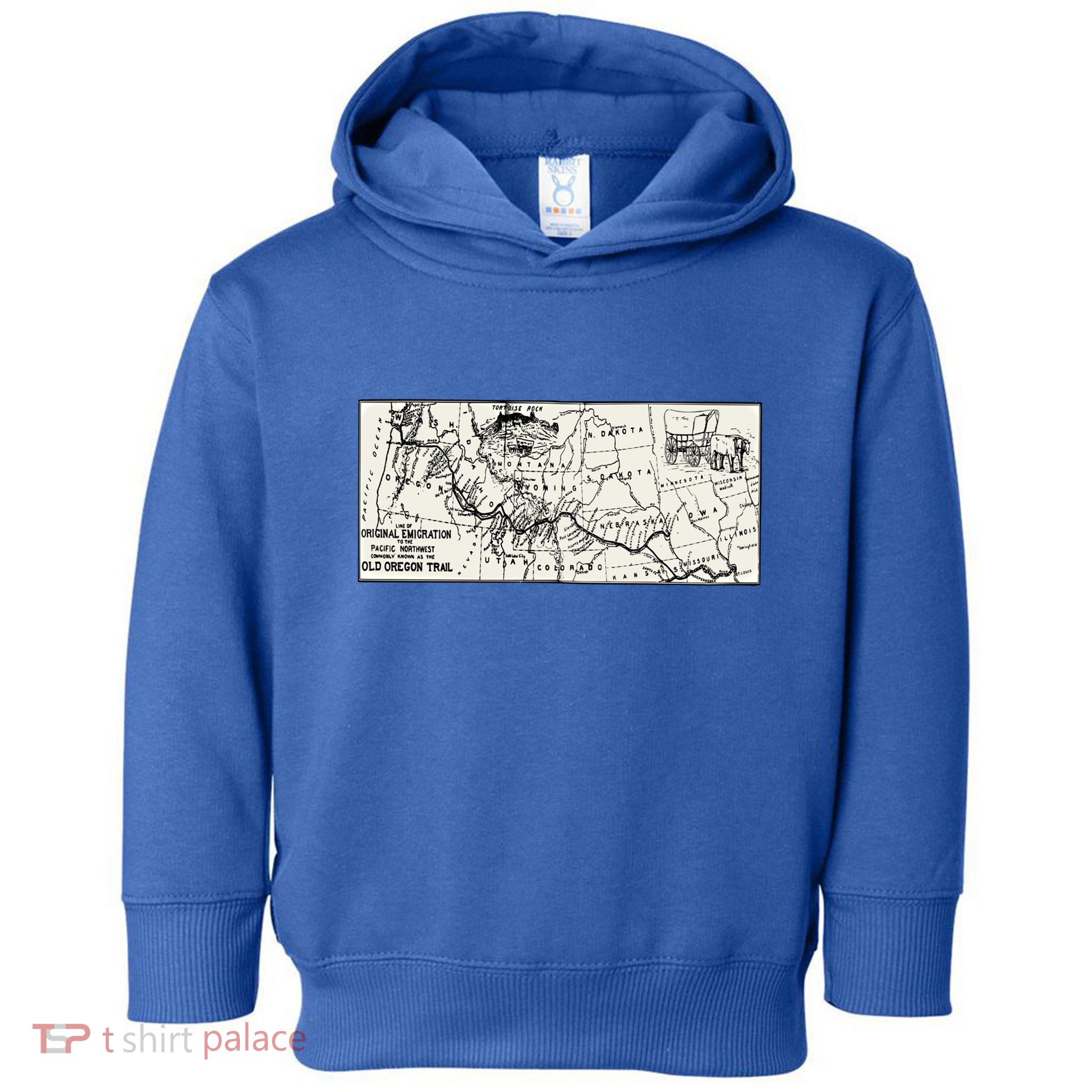 Oregon Trail Map Gift Ox Team Usa Cartography Geography History Meaningful Gift Toddler Hoodie