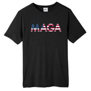 Original Trump Maga American Flag Maga America First Maga Great Gift Tall Fusion ChromaSoft Performance T-Shirt