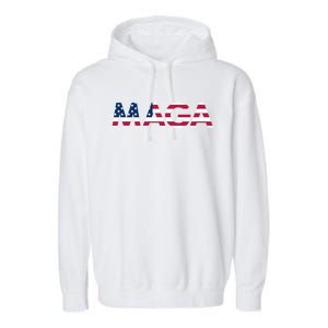 Original Trump Maga American Flag Maga America First Maga Great Gift Garment-Dyed Fleece Hoodie