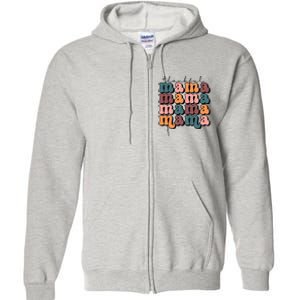 One Thankful Mama Funny Fall Autumn Thanksgiving Full Zip Hoodie