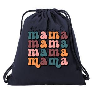 One Thankful Mama Funny Fall Autumn Thanksgiving Drawstring Bag