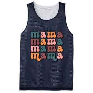 One Thankful Mama Funny Fall Autumn Thanksgiving Mesh Reversible Basketball Jersey Tank