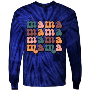 One Thankful Mama Funny Fall Autumn Thanksgiving Tie-Dye Long Sleeve Shirt