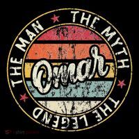 Omar The Man The Myth The Legend First Name Omar High Crown Mesh Back Trucker Hat
