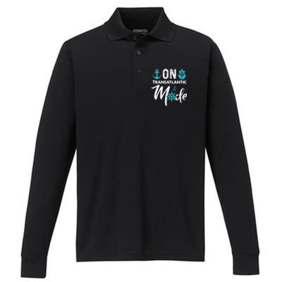 On Transatlantic Mode Transatlantics Cruise Performance Long Sleeve Polo