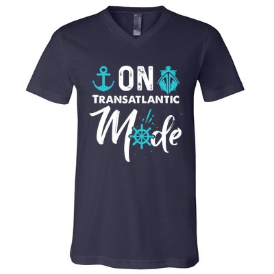 On Transatlantic Mode Transatlantics Cruise V-Neck T-Shirt